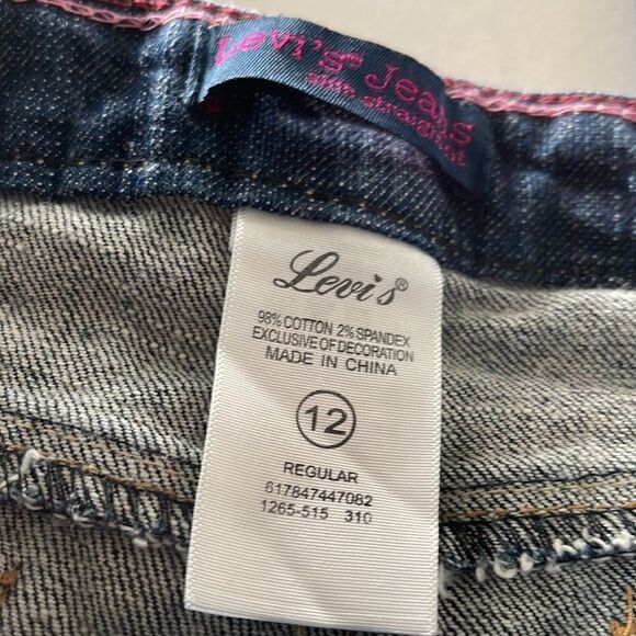 Girls Levi’s Slim Straight Jeans - Picture 4 of 6
